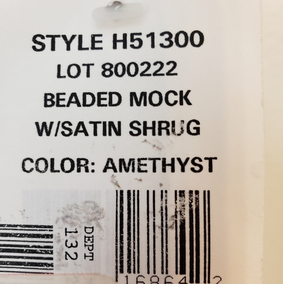 NEW Vintage J.R. Nites Caliendo 2piece Dress Shrug Beaded - Picture 3 of 15